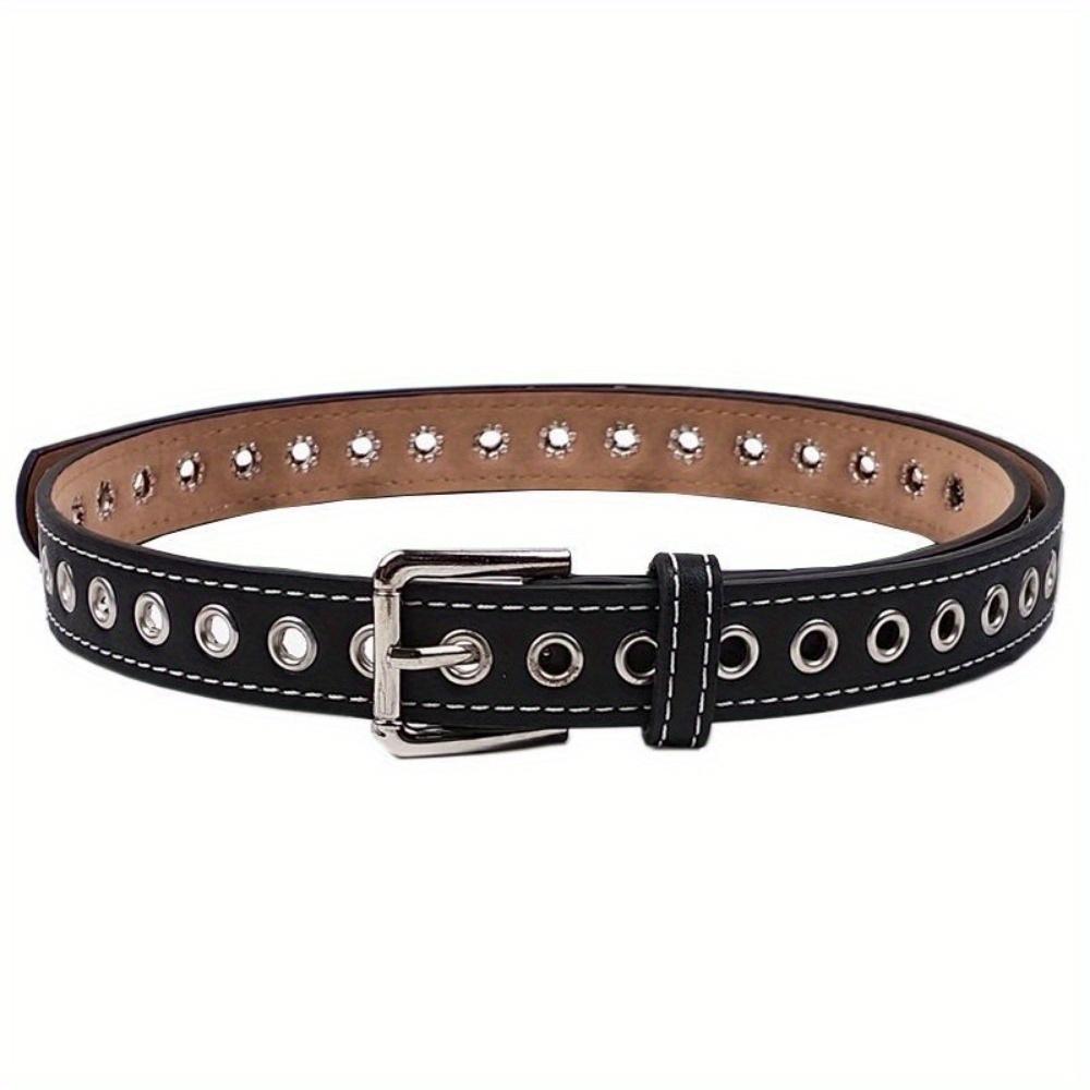 1Belt loop rivet casual pin buckle waist belt, slim waist belt, versatile jeans belt.