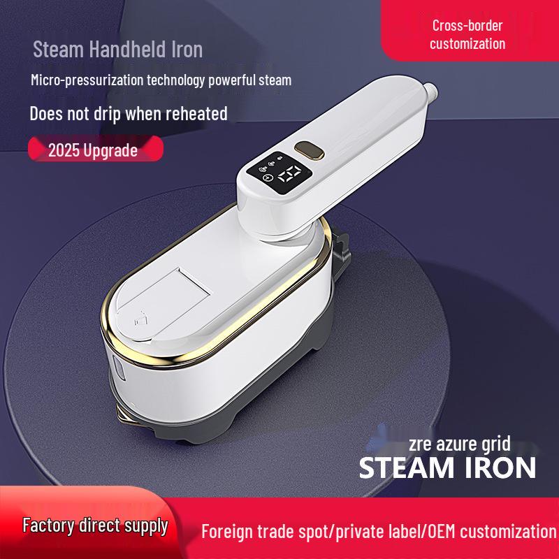 Portable Handheld Garment Steamer and Iron - Large Electric Dry/Wet Steam for Household Use