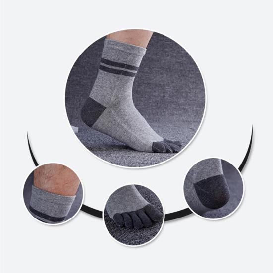 Socks Breathable Thicken Men Sports Running Five Finger Toe Socks for Home