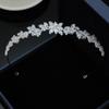 Zirconium Silver Sparkle Wedding Headband: European Evening Party Crown for Bride