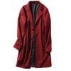Men Winter Lapel Collar Woolen Single-breasted Pockets Plus Size Trench Coat