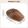 Imitation Rattan Basket Food Serving Holder Organizer Home Decor Woven Bread Vanity Tray for