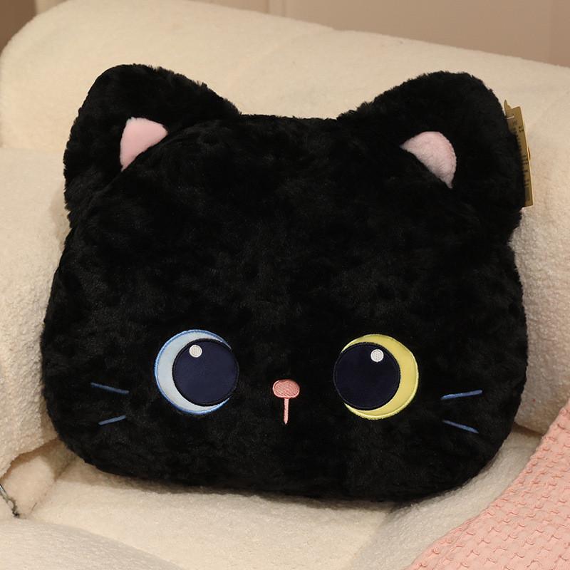 Animal Plush Pillow Soft Cat Head Bed Pillow For Kids And Teens