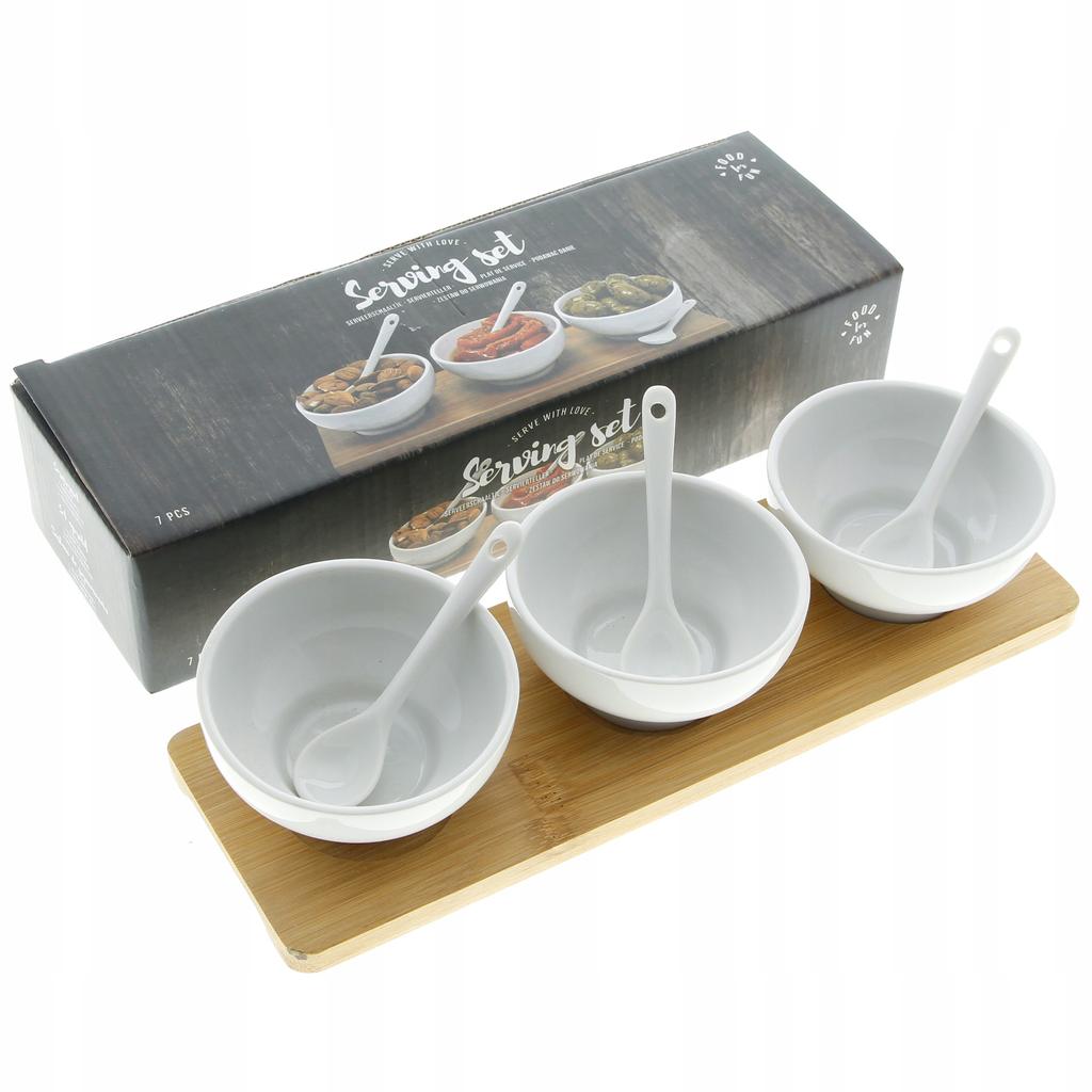 SAUCE BOATS, DIP CONTAINERS, 3-PIECE SET