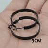 Women's Versatile Large Hoop Earrings - Trendy Personality In Black, Gold, Silver; Non-Piercing Ear Clips for Nightclubs