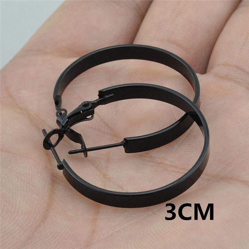 Women's Versatile Large Hoop Earrings - Trendy Personality In Black, Gold, Silver; Non-Piercing Ear Clips for Nightclubs