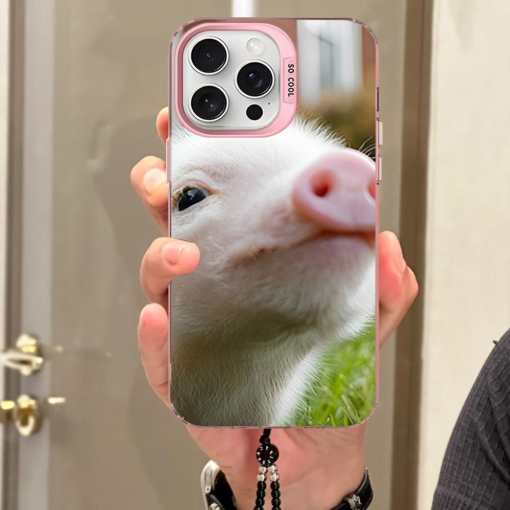 

Милий маленький рожевий свинка Чохол для телефону Для iPhone 16 15 14 13 12 11 Pro Max X XR XSMAX Матовий Ударостійкий Задній чохол iPhone 13 pro