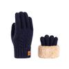 Touch Screen Gloves Winter Warm Knitted Velvet Thickened Windproof Cycling Men and Women Cold-proof Wool Simple Gloves