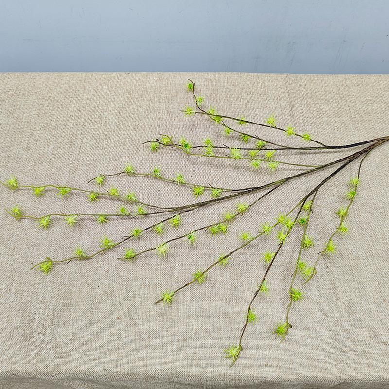 

New Chinese style long branch rice grain snow willow, dandelion fake flower living room home photography зелений