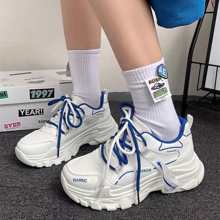 Dad Shoes Female Ins Versatile Internet Celebrity Platform Spring and Summer 2025 Students New Sports Breathable White Shoes