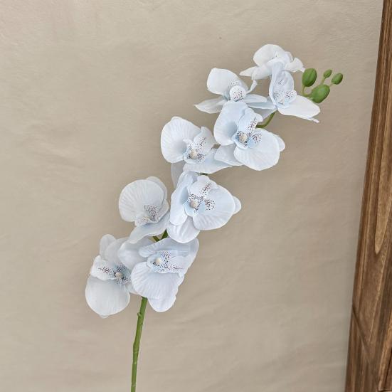 Yousheng 27.5 Inch Artificial Phalaenopsis Flower Branch 9 Full Blooms Fake Silk Orchids with Stem for Home Office Wedding