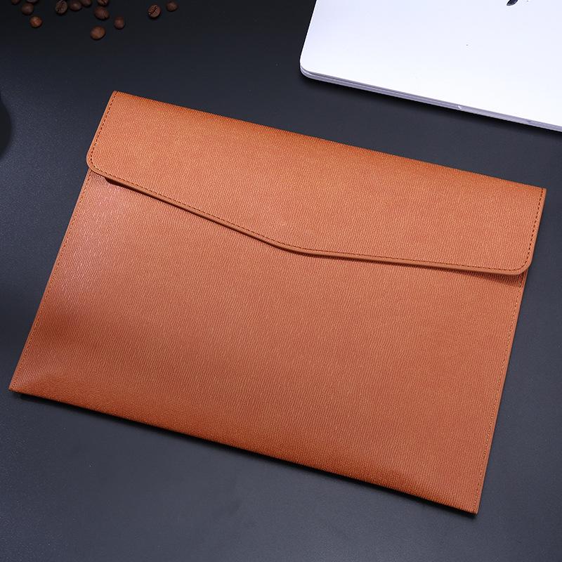 A4 Imitation Leather Business File Bag - Large Capacity Briefcase with Customizable Enterprise Logo