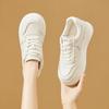 Sports Little White Shoes Women's Autumn New Versatile Thick-soled High-profile Soft-soled Non-slip Casual Leather Board Shoes