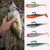 Soft Plastic Fishing Lure, Capture Bait for Home Fishing - 3.5 Inches/2.7 Inches Realistic Simulated Paddle Tail Design,
