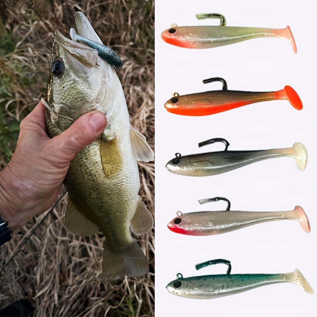 Soft Plastic Fishing Lure, Capture Bait for Home Fishing - 3.5 Inches/2.7 Inches Realistic Simulated Paddle Tail Design,