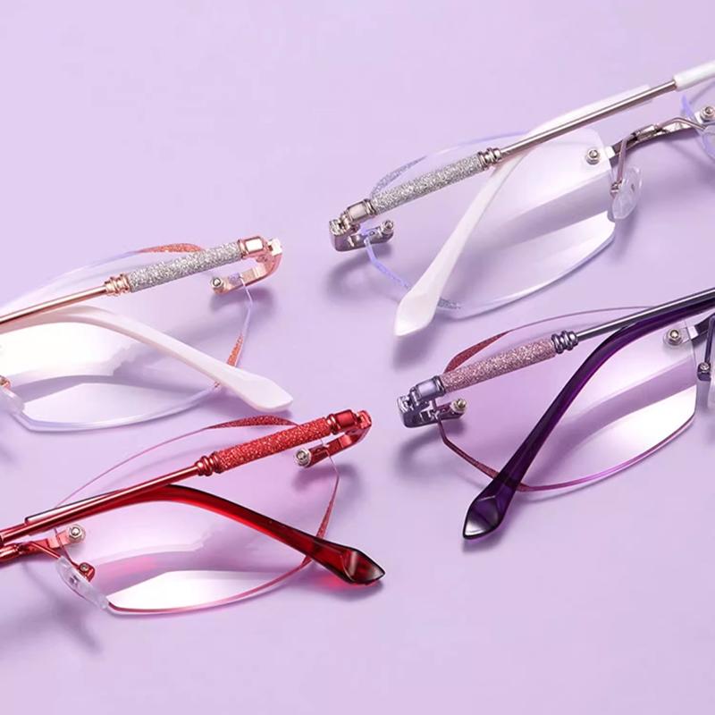 Rimless Ultra Light Portable Glasses Anti-Blue Light Eyeglasses Men Women Ultra Light Frame
