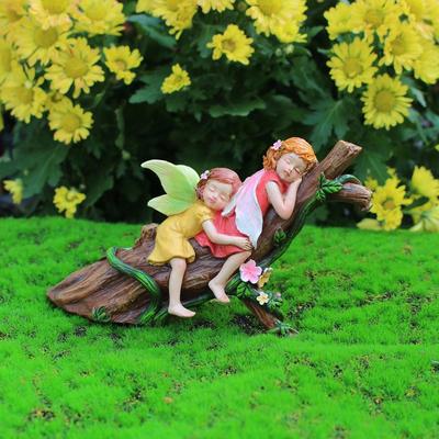 Schlafende Fee-Statue, Miniatur-Figuren, DIY-Skulptur, Landschaftsornamente, Topfdekoration für