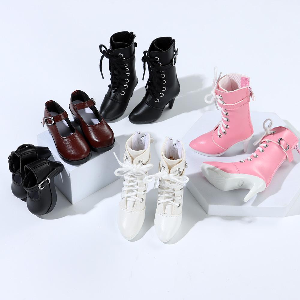 Fashion PU Doll Boots High Heel Princess Shoes For Bjd 1/3 Doll Shoes Accessories 60cm Doll Clothes Wearing Play House Kids Toys