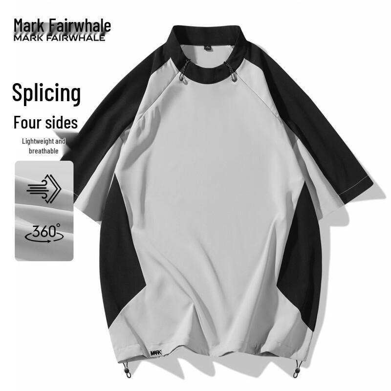 

MARK FAIRWHALE Men s Loose Fit Colorblock Cooling T-Shirt 3XL