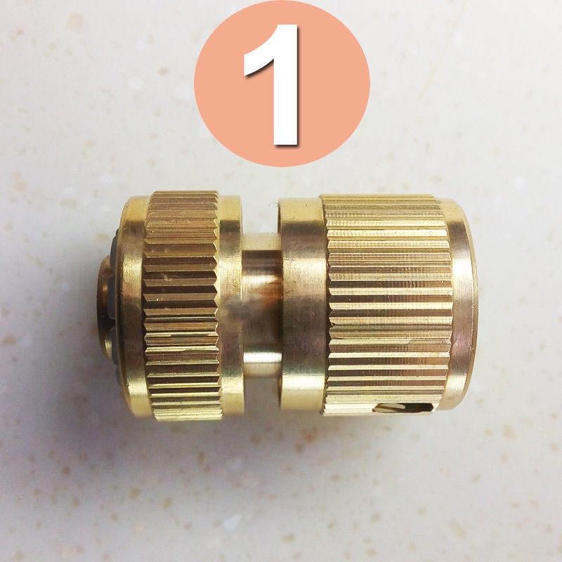 Hose Brass Tap Connector Garden Pipe Quick Fit Adapter Fitting Nozzle Kit