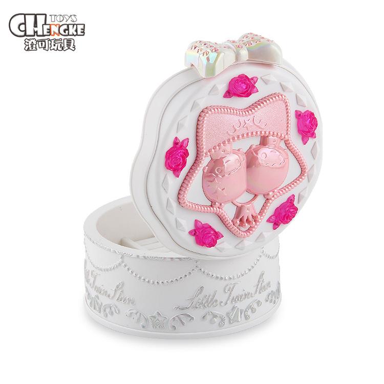 Creative With Makeup Mirror Rotating Ballet Music Box Music Box Jewelry Box Birthday Gift