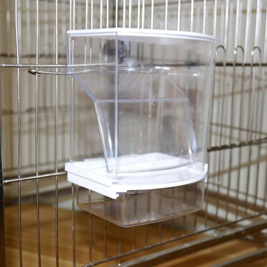 Bird Feeder Large Capacity Automatic Bird Food Feeder Transparent Parrot Hanging Food Container for Cage