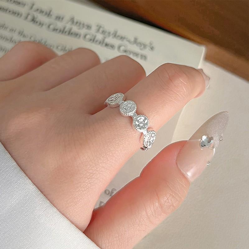 Retro S925 Sterlingsilber Bandring - Damen Anlaufbeständig, Luxuriös, Vielseitiger Offener Ring für den Zeigefinger