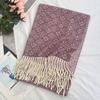 Winter Scarf for Women High End Fashion Houndstooth Shawl  Long Tassel Imitation Cashmere Men's Warm Scarf