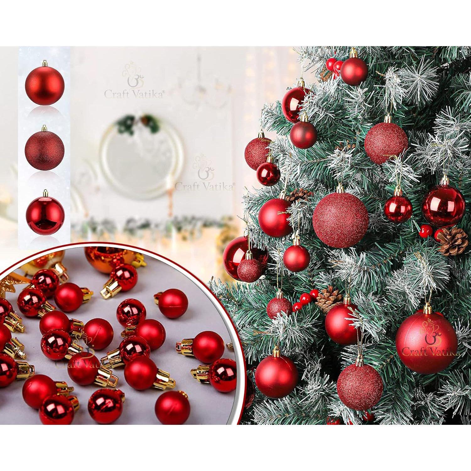 

24 Pcs 3CM Multi Christmas Tree Baubles Balls - Xmas Hanging Ornament Decor - Christmas Decoration Items and Gifts