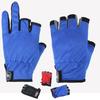 Summer Fishing Sunscreen Gloves Men Breathable Net Design Non-slip Electric Vehicle Bicycle Non-slip Dew Three-finger Touch Screen