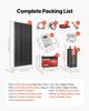 400W 12V Complete Solar Power Kit, 2PCS 200W Monocrystalline Solar Panels + 12.8V 100Ah LiFePO Battery + 40A MPPT Charge Controller + 1000W Power