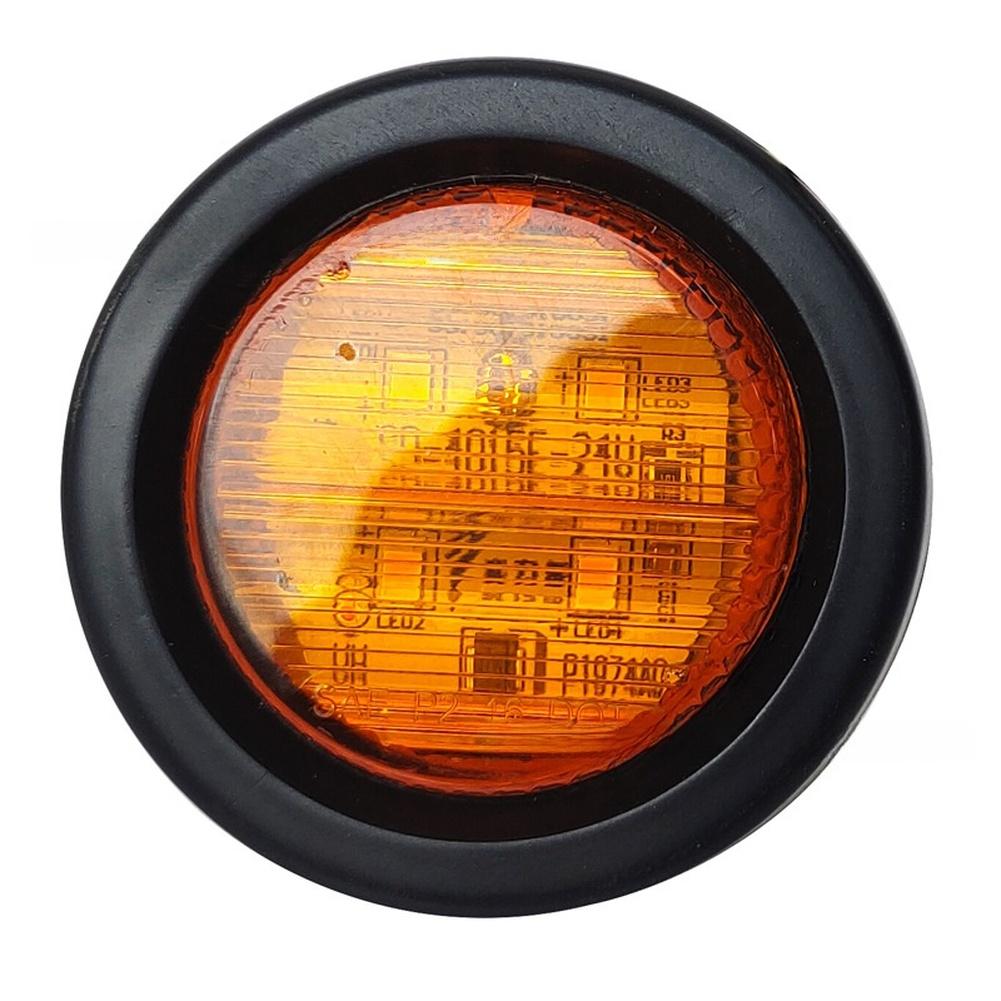 2 Inch Car Round Truck Trailer Tail Lights Turn Signal Brake Stop Rear Running Reverse Lamp Red Yellow White Car Light ABS