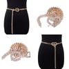 Gold And Silver Rhinestone Thin Belt Fashion Women Elegant Waist Chain With Heart Buckle Belt Skirts Jeans Accessories