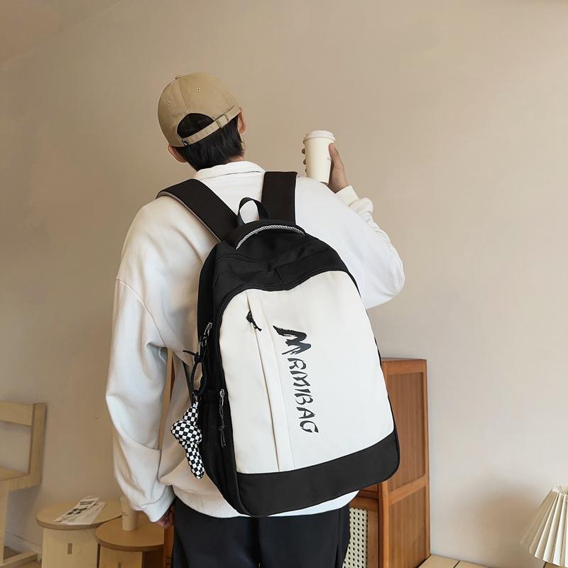 College style color matching letter large-capacity student schoolbag spring new junior high school student backpack