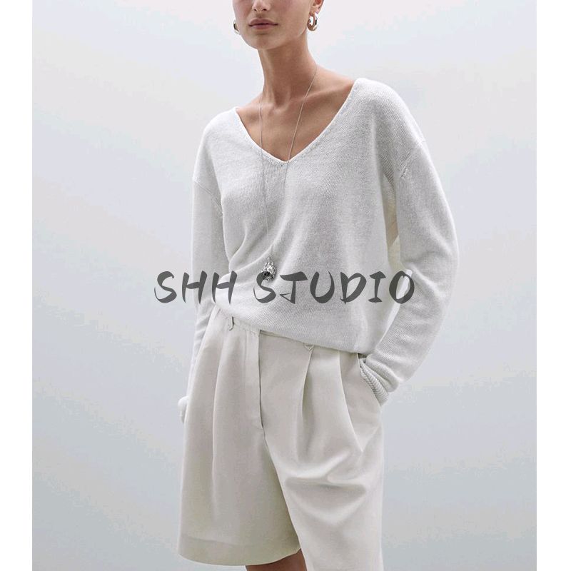 MD Summer New Arrival Women's Clothing High-Intelligence Feeling and Qin Style Elegant Dan Style Pleated Mid-Waist Shorts Cropped Pants 5035535