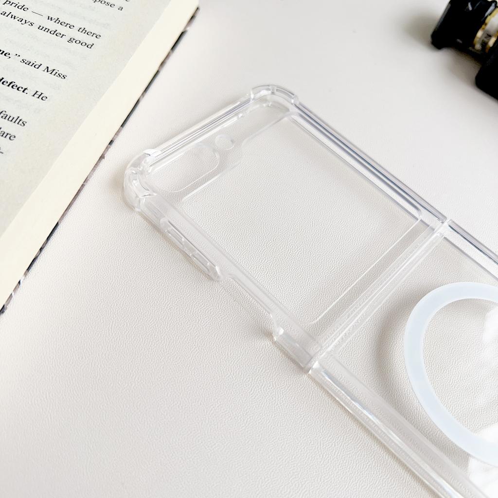For Samsung Galaxy Z Flip6 5G/Z Flip5 5G Case Compatible with MagSafe TPU+PC Phone Cover