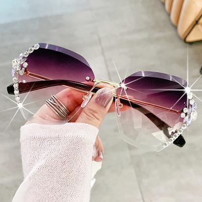 Occhiali da sole ispirati ai diamanti, occhiali da sole da donna di alta gamma Sense Ins, occhiali da sole alla moda personalizzati per la fotografia di strada