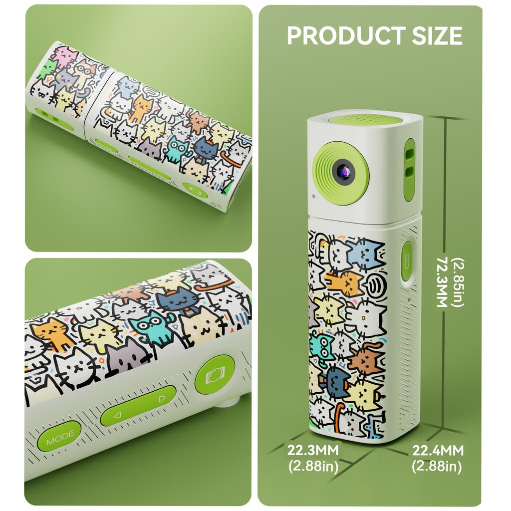 1080P Thumb Keychain Camera 230 Rotatable Lens HD Video Recorder Portable Small Camcorder for Students Outdoor Photography