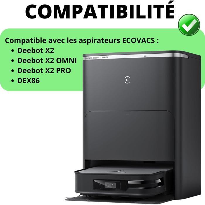 Pack accessoires pour Ecovacs Deebot X2/X2 OMNI/X2 PRO/DEX86 - Filtre/Serpillère/Brosse latérale/Rouleau extracteur Phonillico®