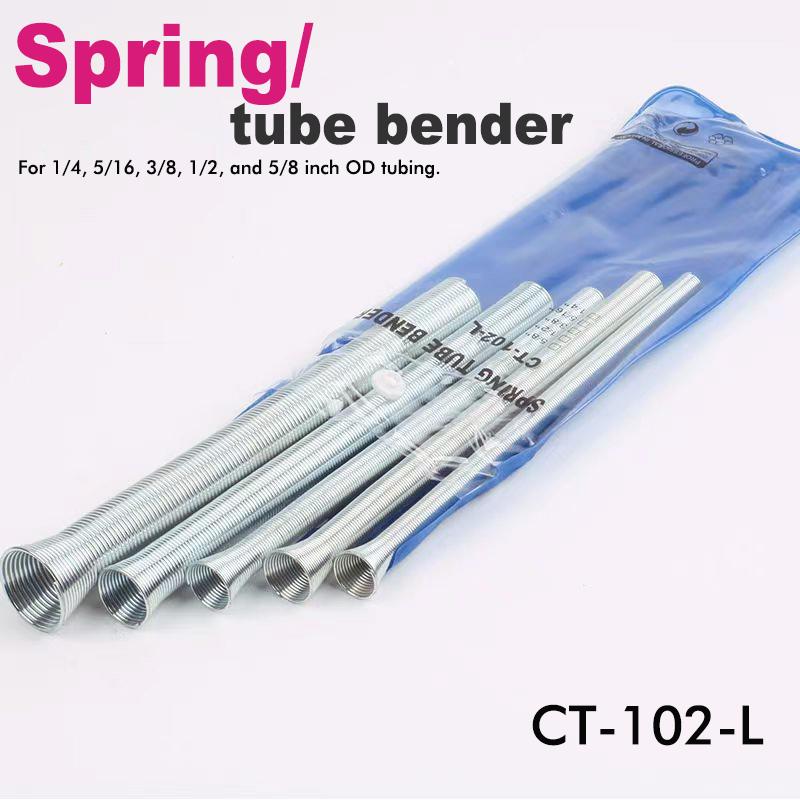 

5 Pcs Spring Tube Bender 1/4 1/2 3/8 5/8 5/16 Inch For Copper Aluminium Tube Bending Hand Tools Spring Wire Pipe Plumbing Tools серебряный