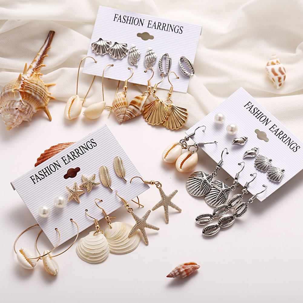 Female Retro Shell Earings Fashion Long Tassel Earring