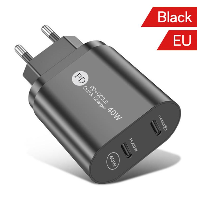 New Dual Pd40w Fast Charger For Apple 12 Type-c Pd Dual Port Charging