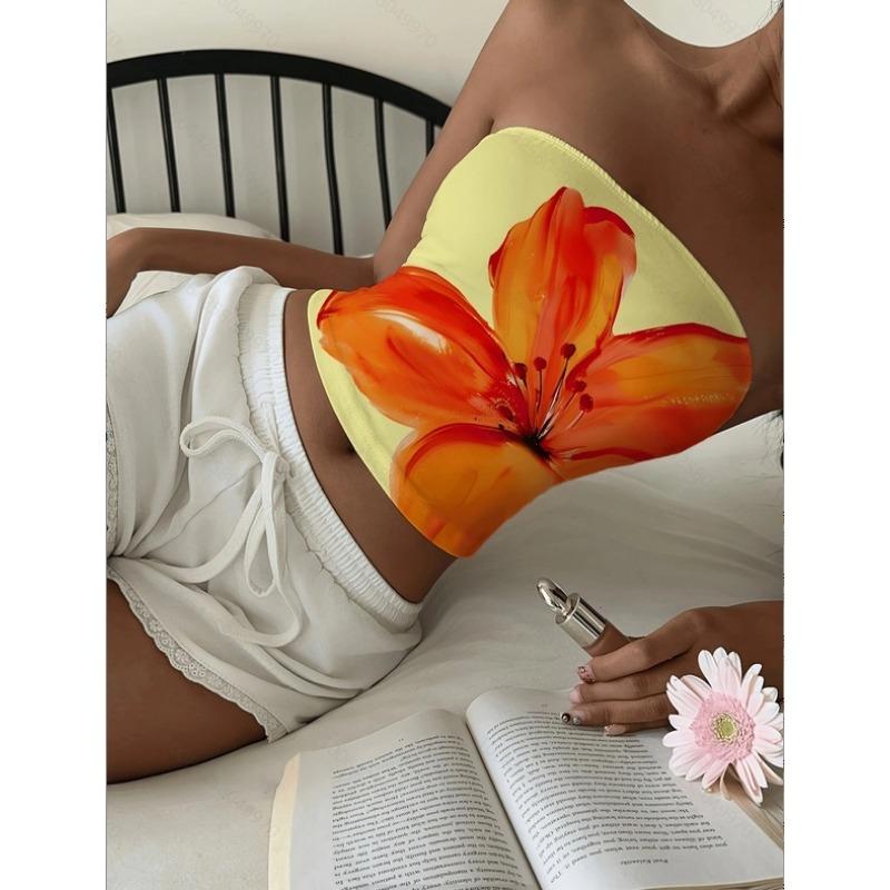 

Модная летняя майка-топ без рукавов с принтом, повседневная элегантная облегающая короткая футболка, повседневные простые кроп-топы, женская уличная одежда, топ без бретелек, женская одежда XL