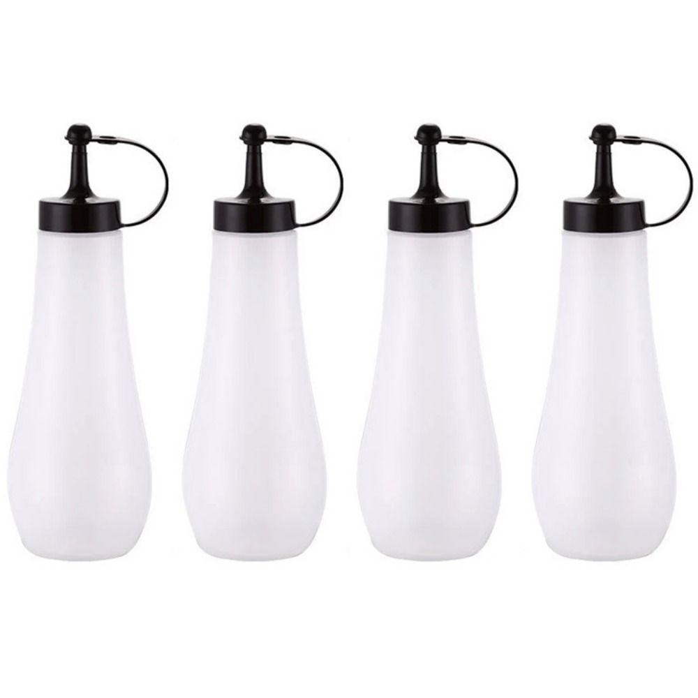 1ks 4 kapacitní ždímací láhve Dávkovače kečupové hořčice Nádobka na stříkání