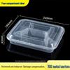 800ml Disposable 4-Compartment Meal Prep Containers with Lids