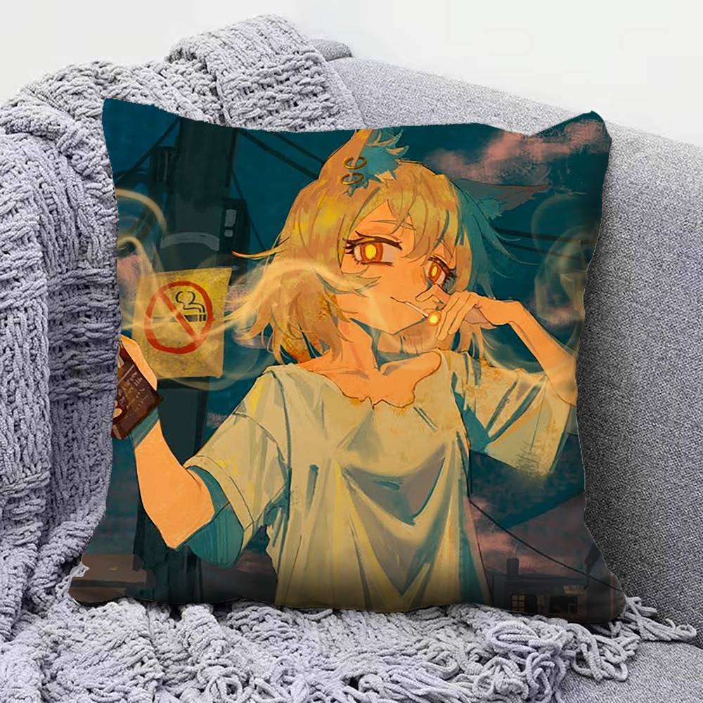 yani neko yani Anime Pillow Covers Home Sofa Cushion Covers and Aecorative Custom