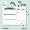 Weekly Planner Pad, 52 Letter Size Tear Off Sheets, 8.5” x 11” Undated Calendar Weekly Desk Planner Notepad, Daily Schedule Priorities To Do List