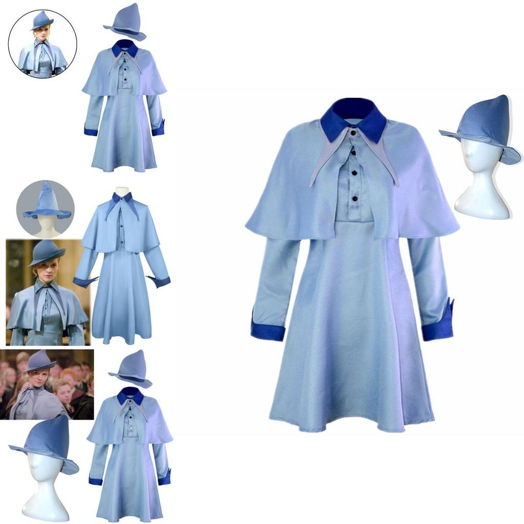 Harry Potter Beauxbatons School Uniform Fleur Delacour Costume Set For Cosplay