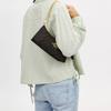 Coach Charlotte 25 Bolso Baguette Clásico con Cadena y Logo de PVC para Mujer Bolso de Mano Dorado Marrón Negro CL405-IMAA8
