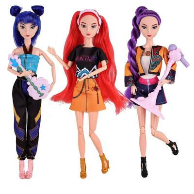 Con Accessori per Strumenti Musicali, Tema Musicale Canzone 11,5 Pollici Solido K-POP Gruppo Femminile Caccia alle Streghe 11 Giunture Bambola Giocattolo